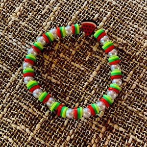Clay bead watermelon bracelet